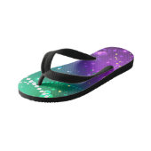Mardi Gras Festive Paarse Achtergrond Kinder Teenslippers (Schuin)