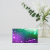 Mardi Gras Festive Paarse Achtergrond Kortingskaartje (Staand voorkant)