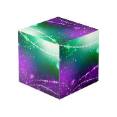 Mardi Gras Festive Paarse Achtergrond Kubus (Achter hoekig)