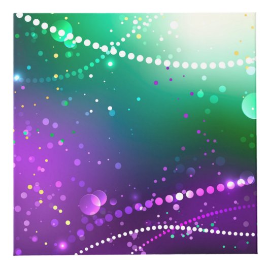 Mardi Gras Festive Paarse Achtergrond Kubus (Voorkant)