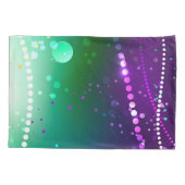 Mardi Gras Festive Paarse Achtergrond Kussensloop (Achterkant-Links)