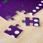Mardi Gras Festive Paarse Achtergrond Legpuzzel (Zijkant)