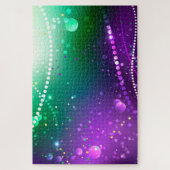 Mardi Gras Festive Paarse Achtergrond Legpuzzel (Verticaal)