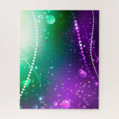 Mardi Gras Festive Paarse Achtergrond Legpuzzel (Verticaal)