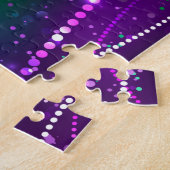 Mardi Gras Festive Paarse Achtergrond Legpuzzel (Zijkant)