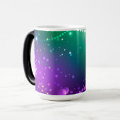 Mardi Gras Festive Paarse Achtergrond Magische Mok (Voorkant links)