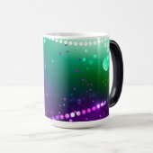 Mardi Gras Festive Paarse Achtergrond Magische Mok (Voorkant rechts)