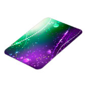 Mardi Gras Festive Paarse Achtergrond Magneet (Linkerzijde)