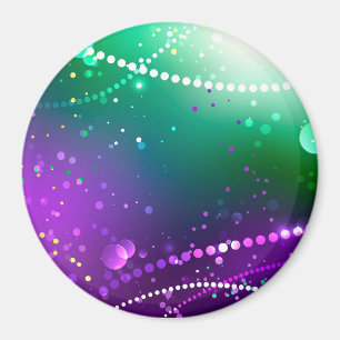 Mardi Gras Festive Paarse Achtergrond Magneet