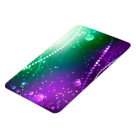 Mardi Gras Festive Paarse Achtergrond Magneet (Linkerzijde)