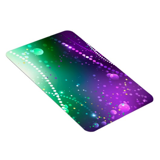 Mardi Gras Festive Paarse Achtergrond Magneet (Rechterzijde)