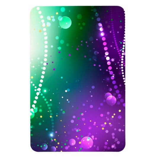 Mardi Gras Festive Paarse Achtergrond Magneet (Verticaal)