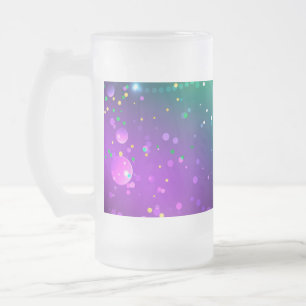 Mardi Gras Festive Paarse Achtergrond Matglas Bierpul