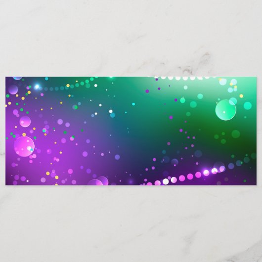 Mardi Gras Festive Paarse Achtergrond Menu (Voorkant)