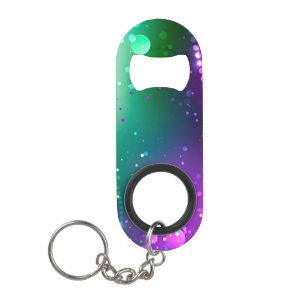 Mardi Gras Festive Paarse Achtergrond Mini Flessenopener