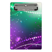 Mardi Gras Festive Paarse Achtergrond Mini Klembord (Voorkant)