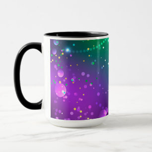 Mardi Gras Festive Paarse Achtergrond Mok