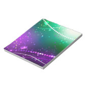 Mardi Gras Festive Paarse Achtergrond Notitieblok (Linkerzijde)