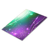 Mardi Gras Festive Paarse Achtergrond Notitieblok (Schuin)