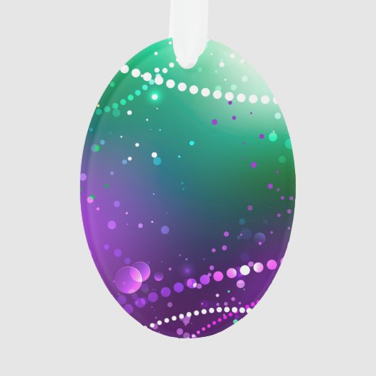 Mardi Gras Festive Paarse Achtergrond Ornament (achterkant)