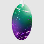 Mardi Gras Festive Paarse Achtergrond Ornament (voorkant)