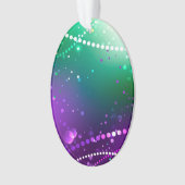 Mardi Gras Festive Paarse Achtergrond Ornament (voorkant)
