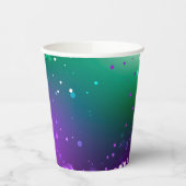 Mardi Gras Festive Paarse Achtergrond Papieren Bekers (Links)