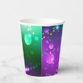 Mardi Gras Festive Paarse Achtergrond Papieren Bekers (Rechts)