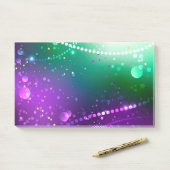 Mardi Gras Festive Paarse Achtergrond Post-it® Notes (Op bureau)
