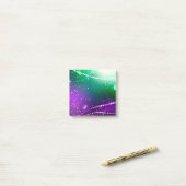 Mardi Gras Festive Paarse Achtergrond Post-it® Notes (Op bureau)