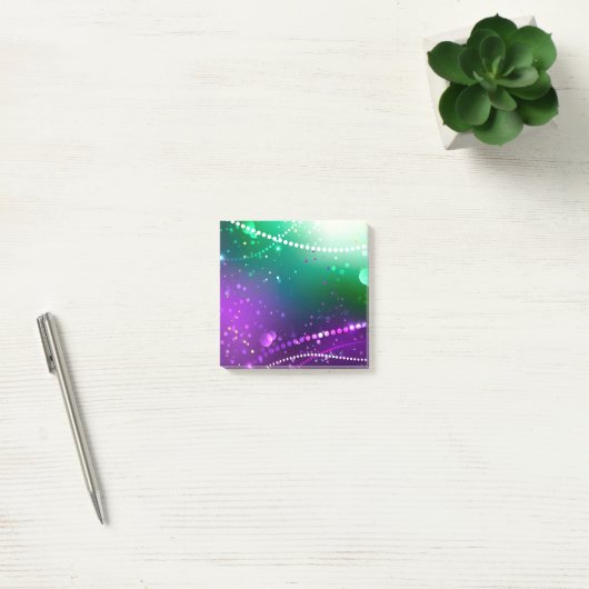 Mardi Gras Festive Paarse Achtergrond Post-it® Notes (Kantoor)