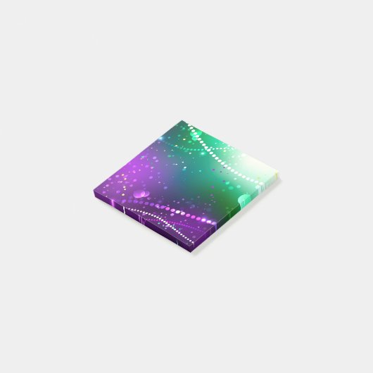 Mardi Gras Festive Paarse Achtergrond Post-it® Notes (Schuin)