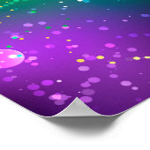 Mardi Gras Festive Paarse Achtergrond Poster (Hoek)