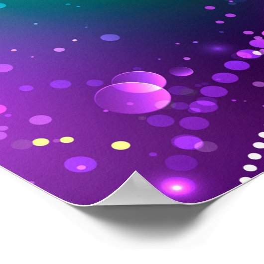 Mardi Gras Festive Paarse Achtergrond Poster (Hoek)