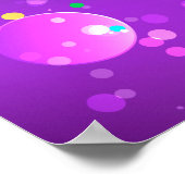 Mardi Gras Festive Paarse Achtergrond Poster (Hoek)