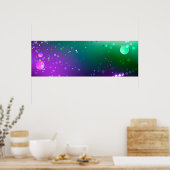 Mardi Gras Festive Paarse Achtergrond Poster (Keuken)