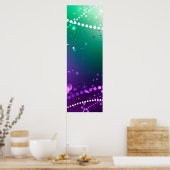 Mardi Gras Festive Paarse Achtergrond Poster (Keuken)