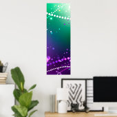 Mardi Gras Festive Paarse Achtergrond Poster (Thuiskantoor)