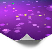 Mardi Gras Festive Paarse Achtergrond Poster (Hoek)