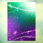 Mardi Gras Festive Paarse Achtergrond Raamsticker (Vel 3)