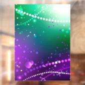 Mardi Gras Festive Paarse Achtergrond Raamsticker (Vel 2)