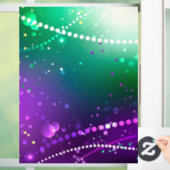 Mardi Gras Festive Paarse Achtergrond Raamsticker (Huis)