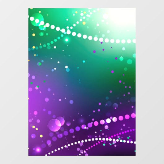 Mardi Gras Festive Paarse Achtergrond Raamsticker (Vel)