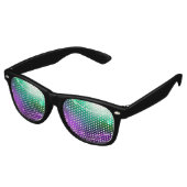 Mardi Gras Festive Paarse Achtergrond Retro Zonnebril (Gekanteld)