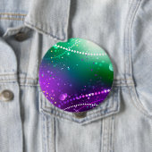 Mardi Gras Festive Paarse Achtergrond Ronde Button 4,0 Cm (In situ)