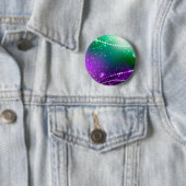 Mardi Gras Festive Paarse Achtergrond Ronde Button 5,7 Cm (In situ)