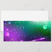 Mardi Gras Festive Paarse Achtergrond Save The Date (Voorkant / Achterkant)