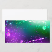 Mardi Gras Festive Paarse Achtergrond Save The Date (Voorkant / Achterkant)
