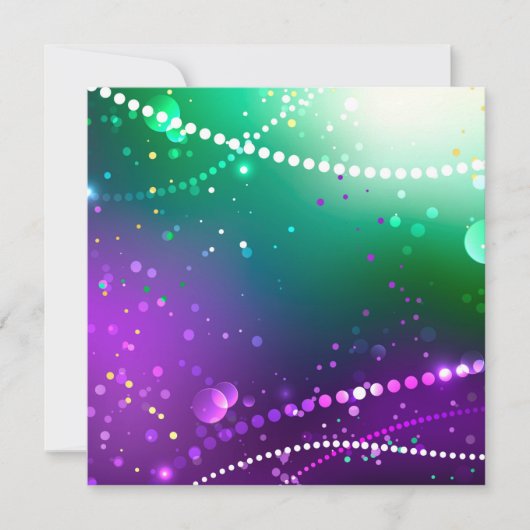 Mardi Gras Festive Paarse Achtergrond Save The Date (Voorkant)