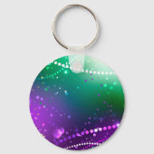Mardi Gras Festive Paarse Achtergrond Sleutelhanger (Voorkant)